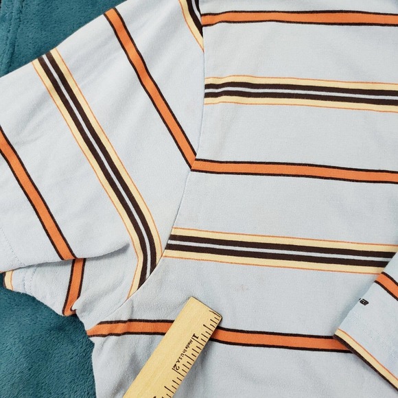 Kirra mens Blue Stripe Short Sleeved Collare Polo Shirt Size 2XL XXL 100% Cotton - Picture 7 of 11